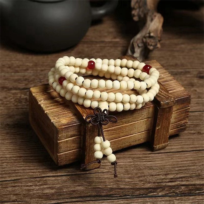 Mala Tibetana In Legno - Rosario CONTA MANTRA 108 grani - Clorophilla Shop