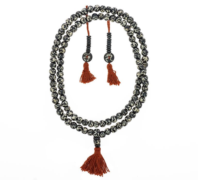 Mala Tibetana in Osso di Yak - Collana Rosario 108 Grani - Clorophilla Shop
