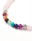 Mala Tibetana in Quarzo rosa con Chakra - Collana Rosario - Clorophilla Shop