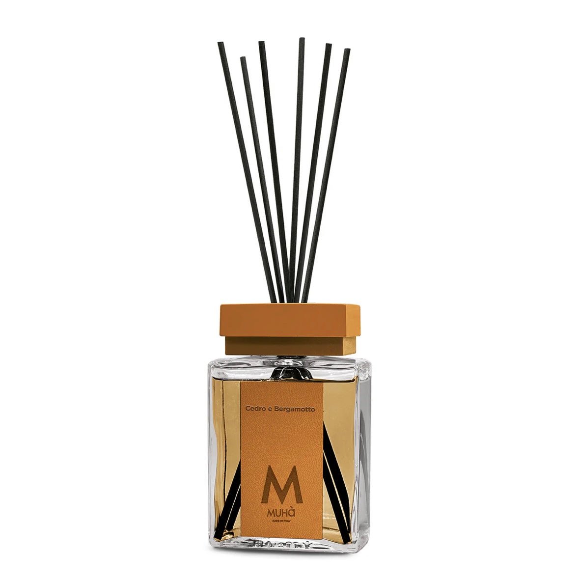 MUHÀ Diffuser Profumatore ambiente con bastoncini - Cedro e Bergamotto - Clorophilla Shop