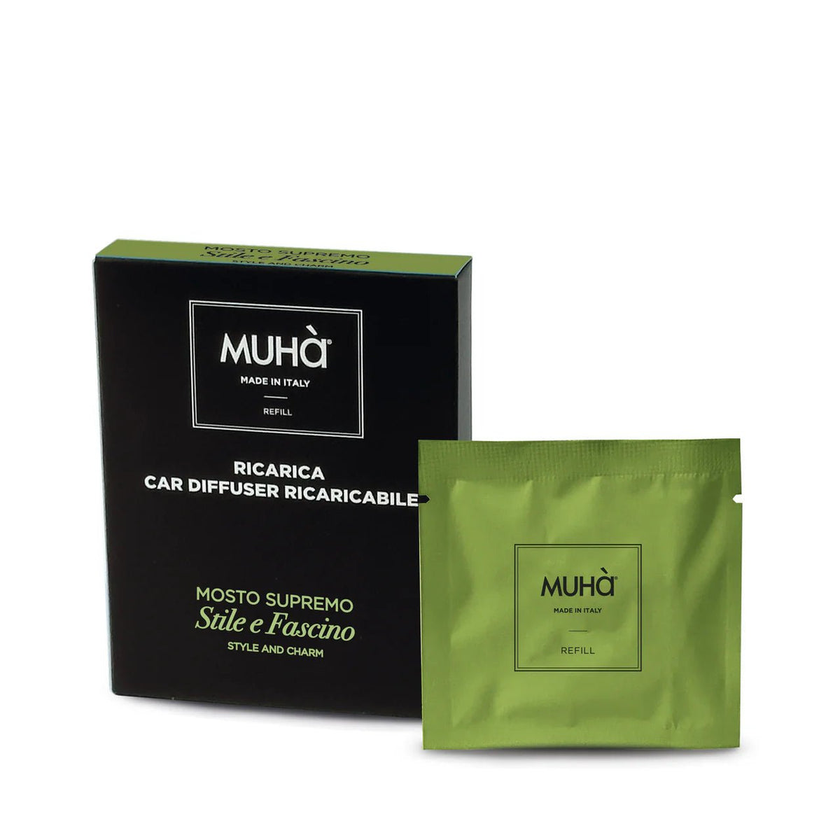 MUHÀ Ricarica auto Mosto supremo - Refill car diffuser - Clorophilla Shop