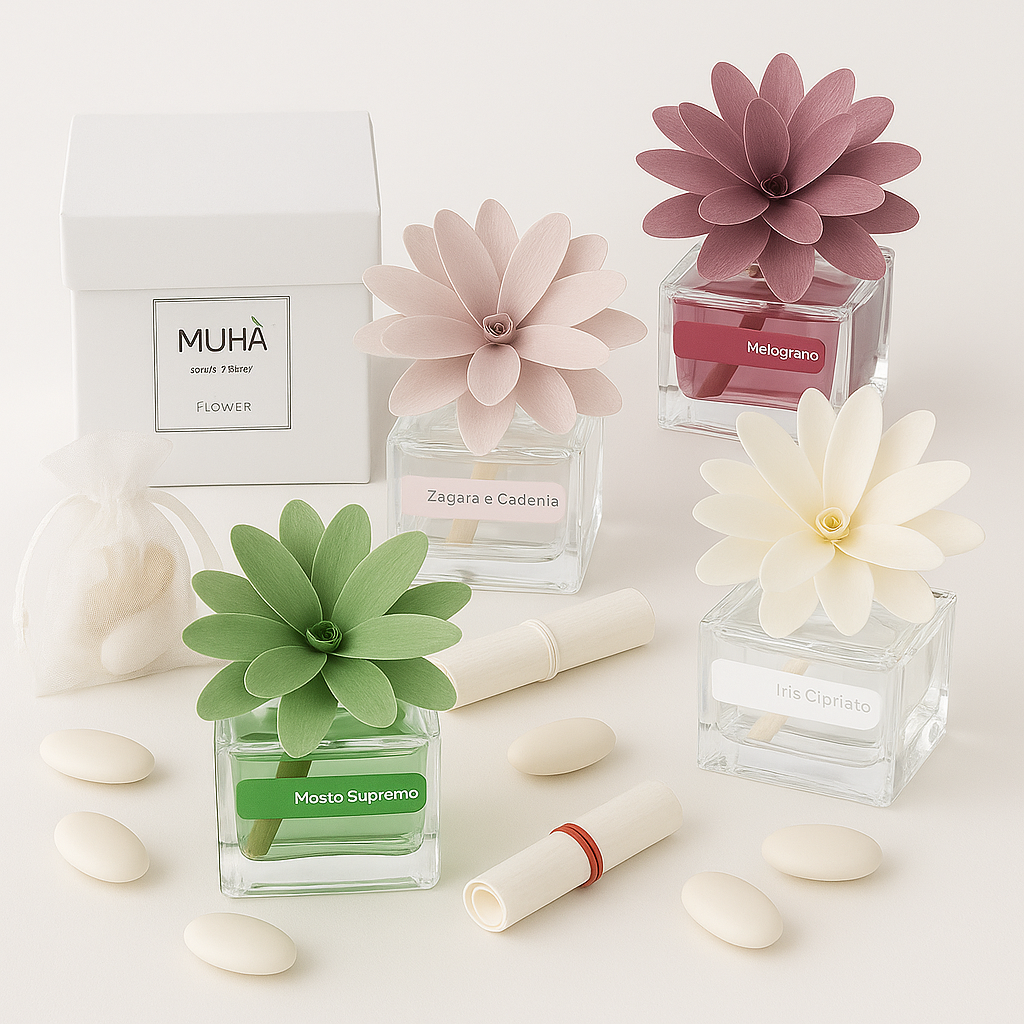 Bomboniere MUHÀ Flower 30ml profumatore ambiente - LEGGI DESCRIZIONE - 10pz | Scopri su Clorophilla Shop