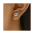 Orecchini amuleto Nazar in acciaio inox con placcatura oro 18K - Occhio di Diavolo - Clorophilla Shop