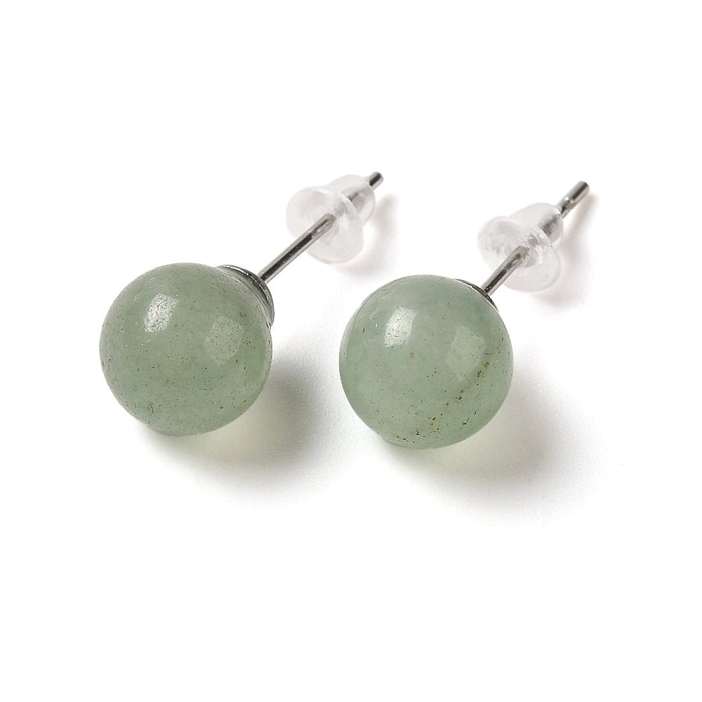 Orecchini Avventurina verde - Energia calmante - Clorophilla Shop