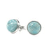 Orecchini in argento 925 con pietra Amazzonite - 8mm - Clorophilla Shop