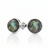 Orecchini in argento 925 con pietra Labradorite - 8mm - Clorophilla Shop