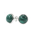 Orecchini in argento 925 con pietra Malachite - 8mm - Clorophilla Shop