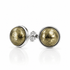 Orecchini in argento 925 con pietra Pirite - 8mm - Clorophilla Shop