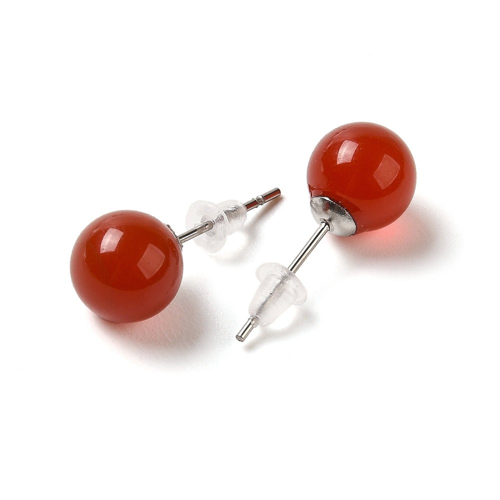 Orecchini in Corniola - Coraggio e creatività - Clorophilla Shop