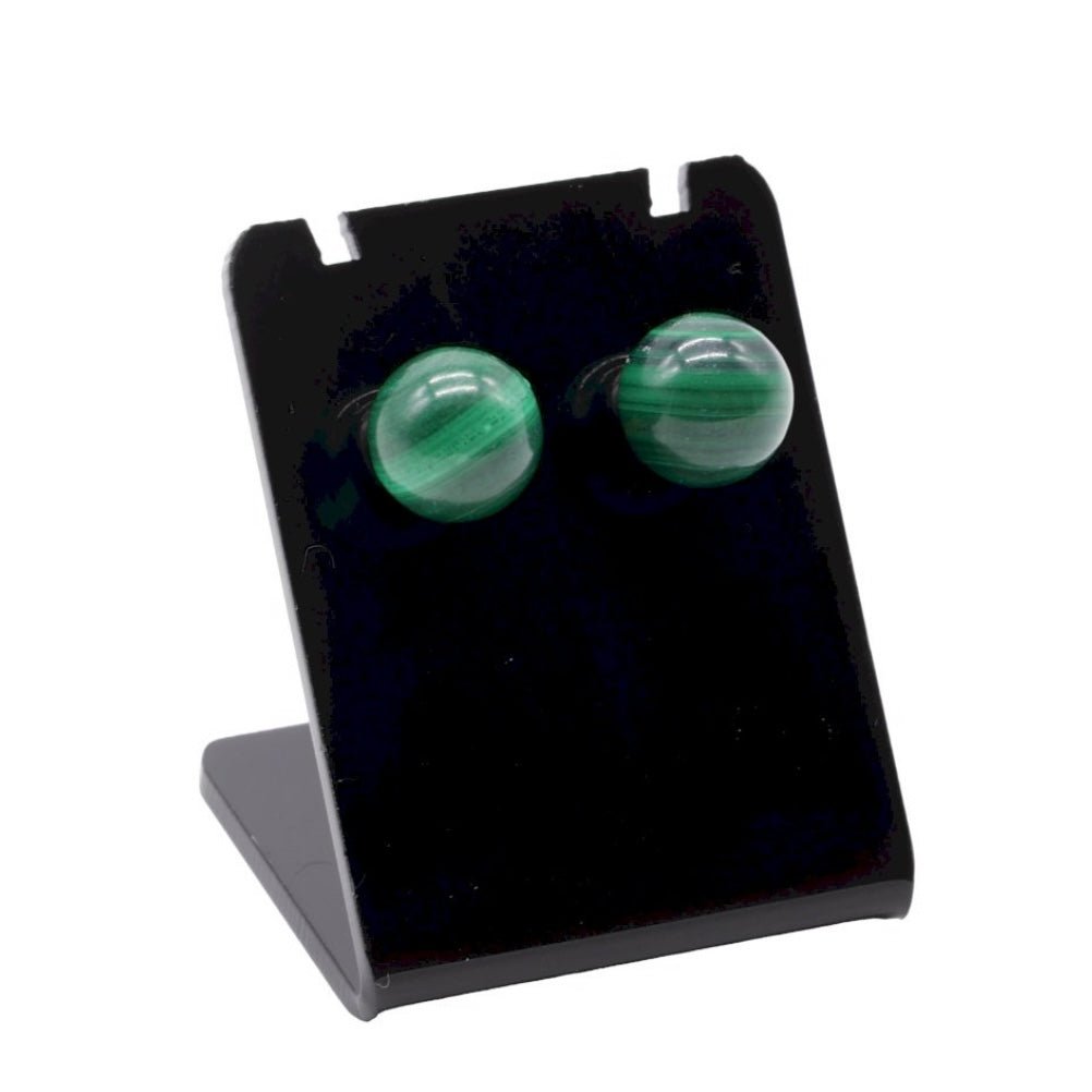 ORECCHINI IN MALACHITE - Trasformazione ed equilibrio - Clorophilla Shop