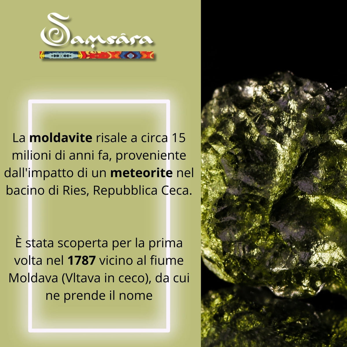 ORECCHINI IN MOLDAVITE in argento 925 - corredo e garanzia - Clorophilla Shop