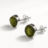 ORECCHINI IN MOLDAVITE in argento 925 - corredo e garanzia - Clorophilla Shop