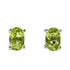 Orecchini solitario con Peridoto in rame bianco - Clorophilla Shop