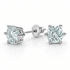 ORECCHINI SOLITARIO IN TOPAZIO AZZURRO SFACCETTATO - Argento 925 - Clorophilla Shop