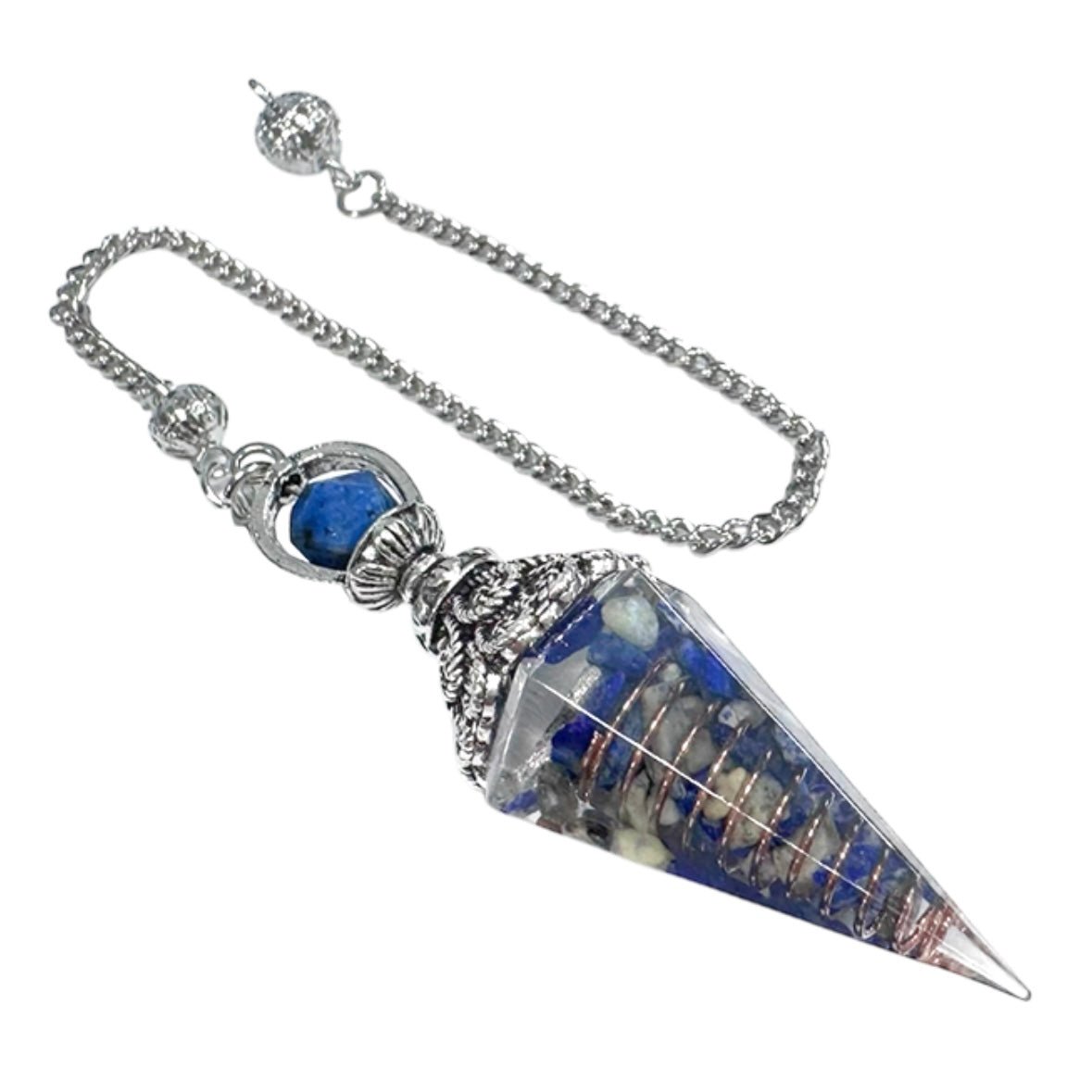 Pendolo orgonite in Lapislazzuli - Saggezza e verità interiore - Clorophilla Shop