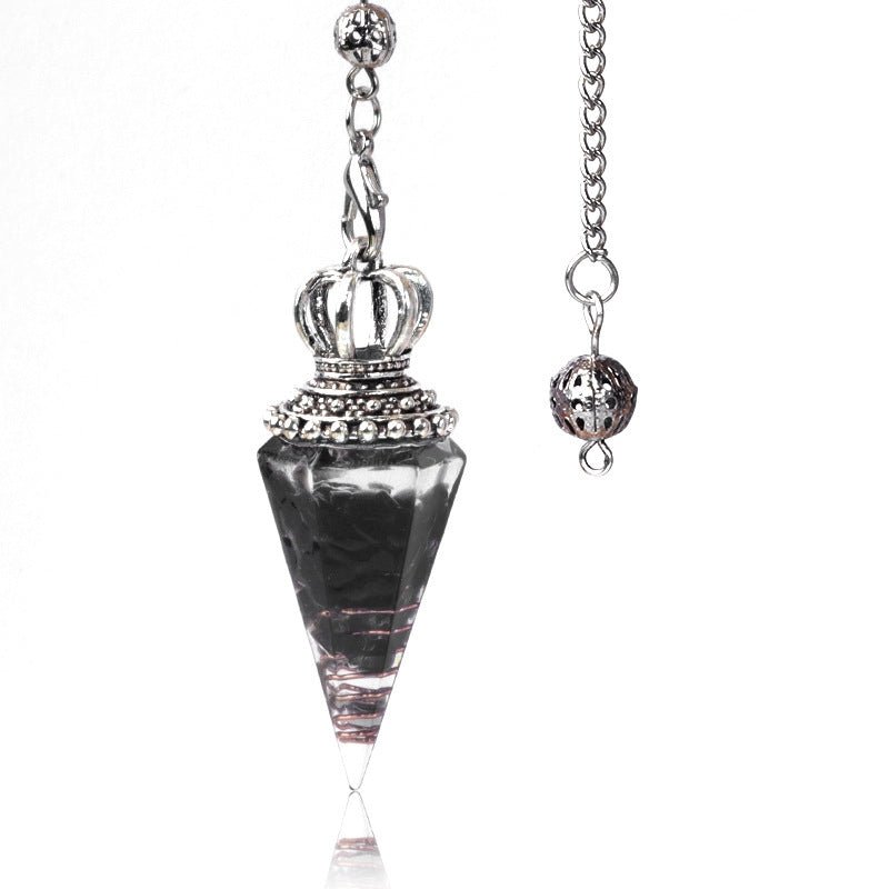 Pendolo orgonite in Ossidiana nera - Forza protettiva e armonia energetica - Clorophilla Shop
