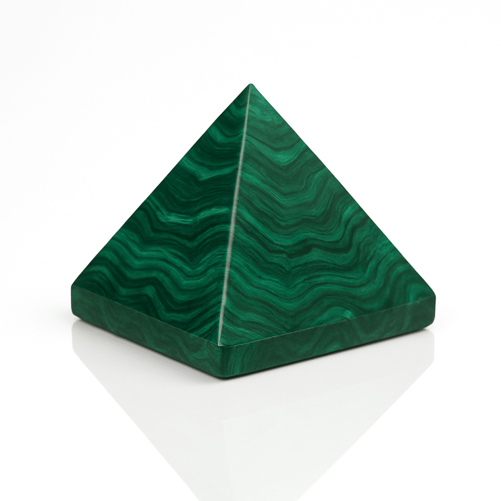 PIRAMIDE IN MALACHITE NATURALE - raffinata e protettiva - Clorophilla Shop