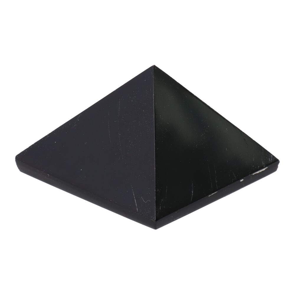 PIRAMIDE IN OSSIDIANA NATURALE - negatività ed introspezione - Clorophilla Shop