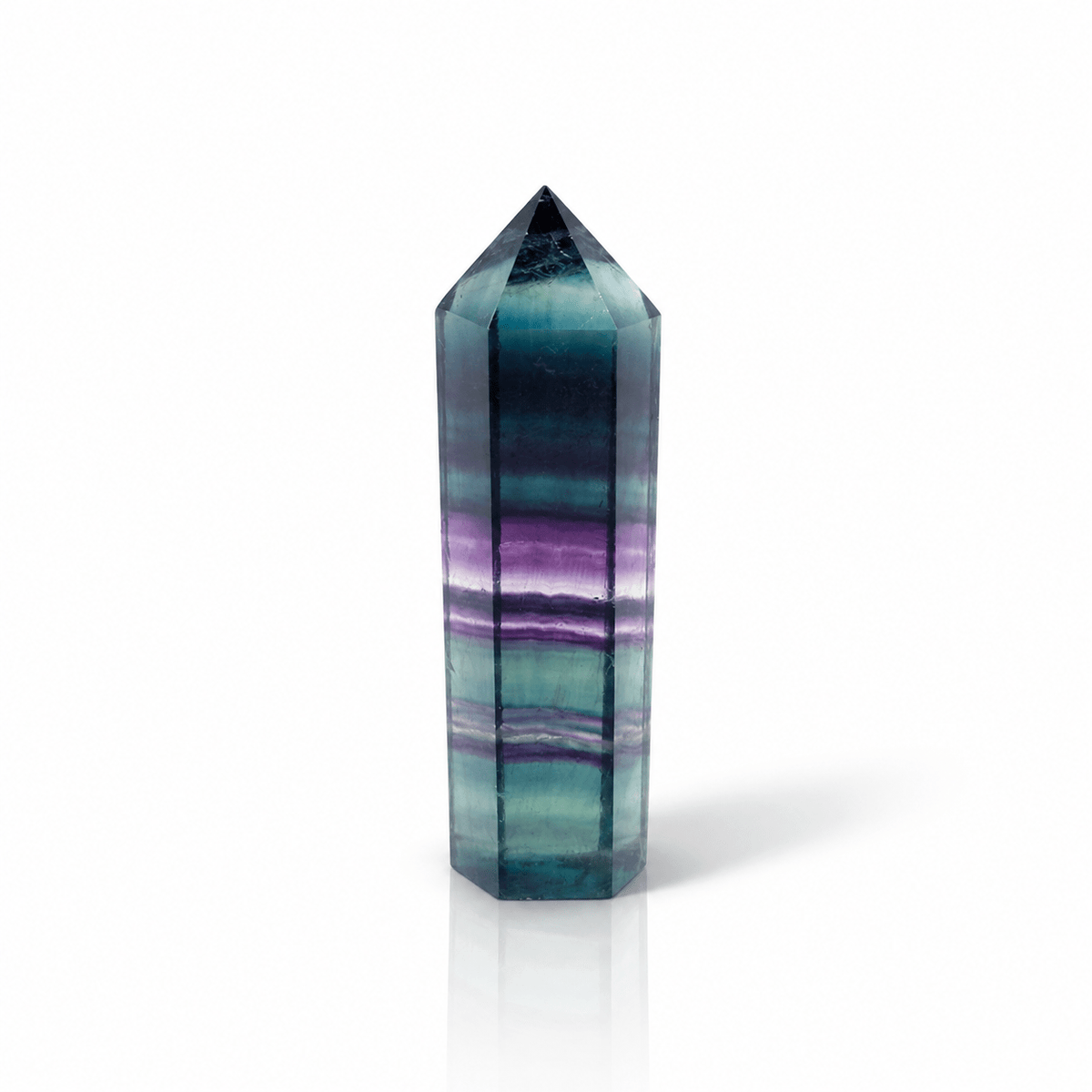 Punta di Fluorite Arcobaleno Lucidante e Riequilibrante 6-7cm - Clorophilla Shop