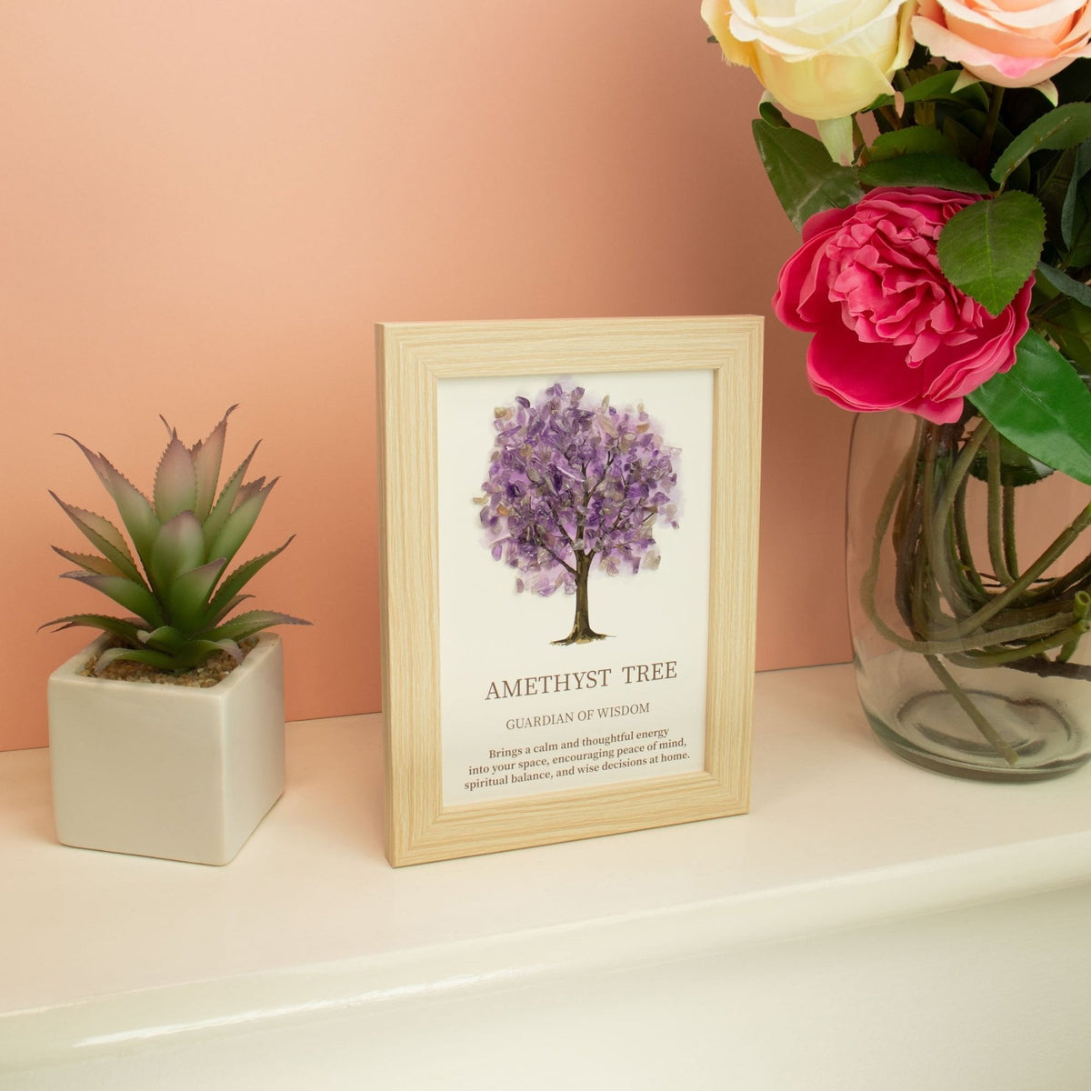 QUADRO CON ALBERO DELLA VITA IN AMETISTA - Guardiano della saggezza - Clorophilla Shop