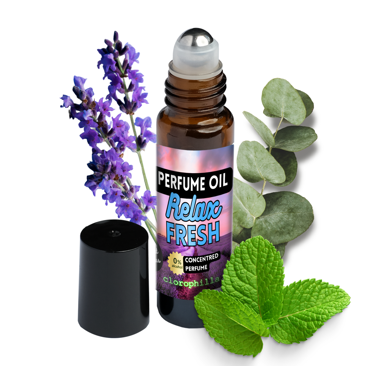 RELAX FRESH Profumo incenso in Olio roll-on - Fragranza rilassante e fresca - Clorophilla Shop