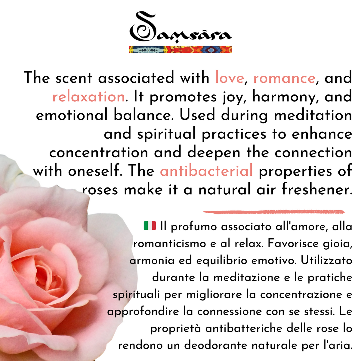 SAMSARA - Incenso in Polvere Naturale 100% - ROSA | Scopri su Clorophilla Shop
