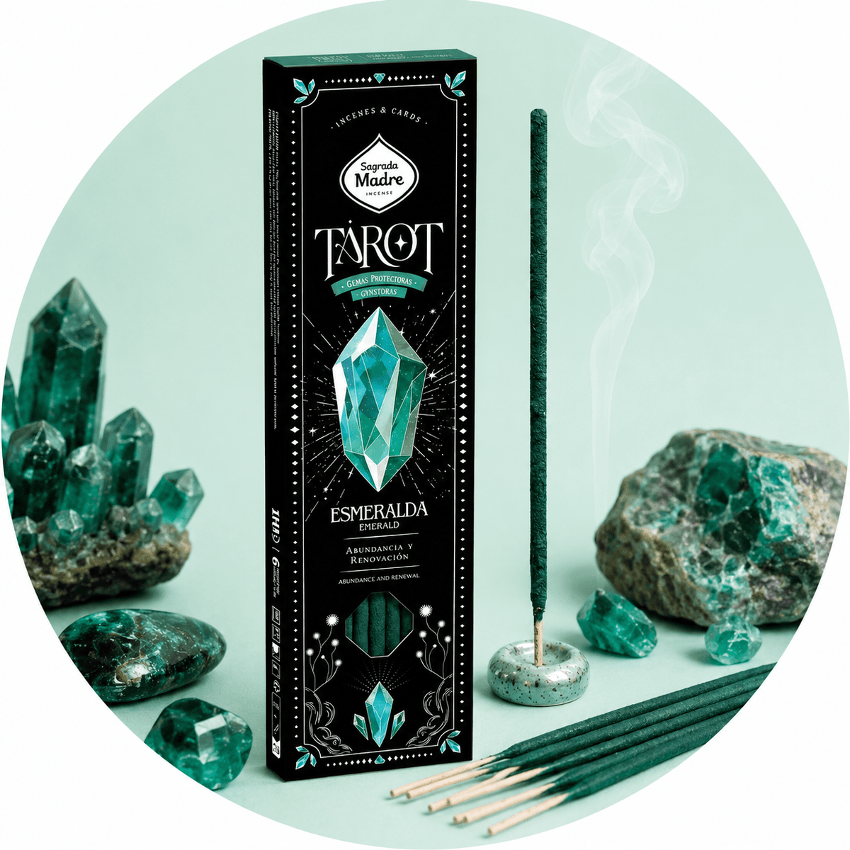 SAGRADA MADRE TAROT GEMAS - Smeraldo - Clorophilla Shop
