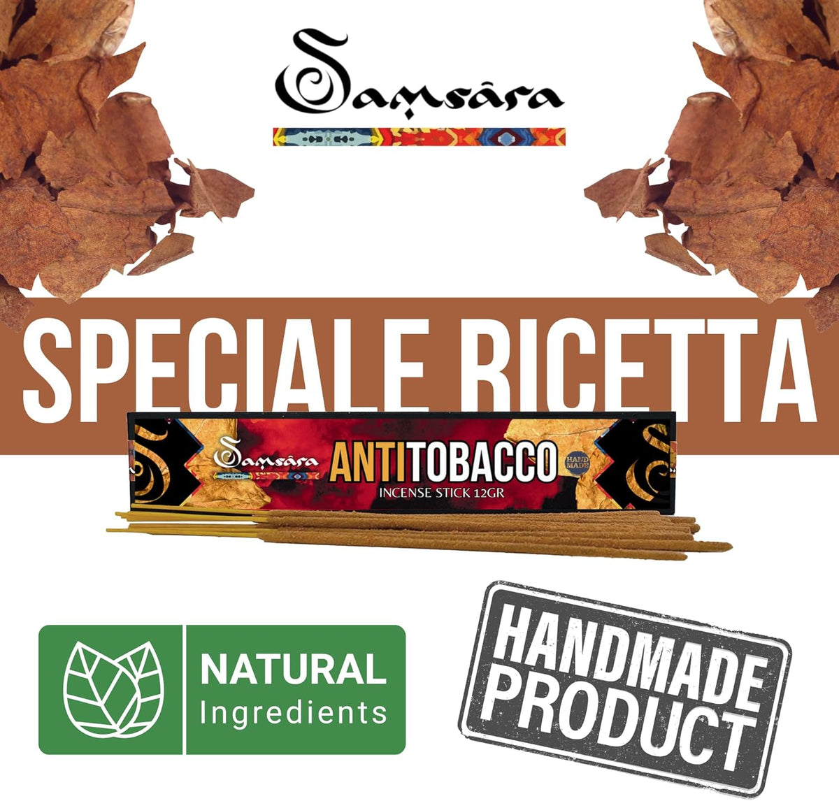 SAMSARA ANTI TABACCO - Incenso in Stick Artigianale - Clorophilla Shop