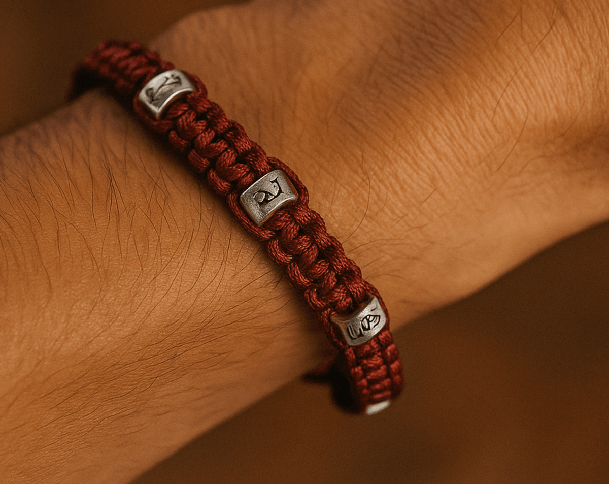 SAMSARA BRACCIALE 7 NODI IN ARGENTO - Fortuna e protezione - Clorophilla Shop