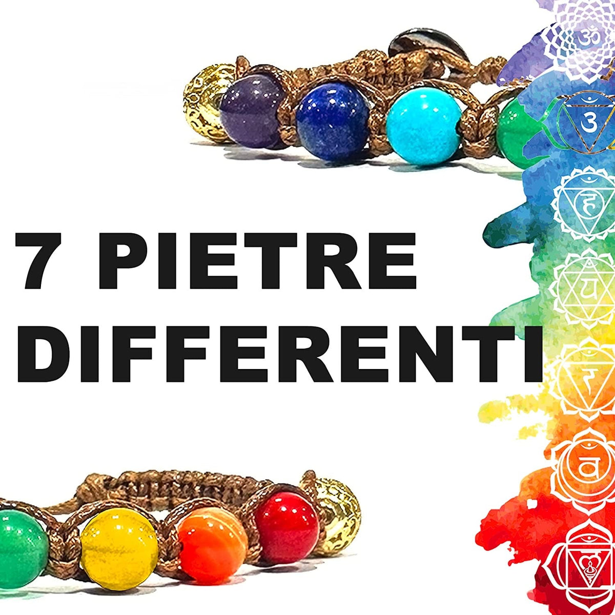SAMSARA BRACCIALE TIBETANO 7 CHAKRA - Riequilibro energetico - Clorophilla Shop