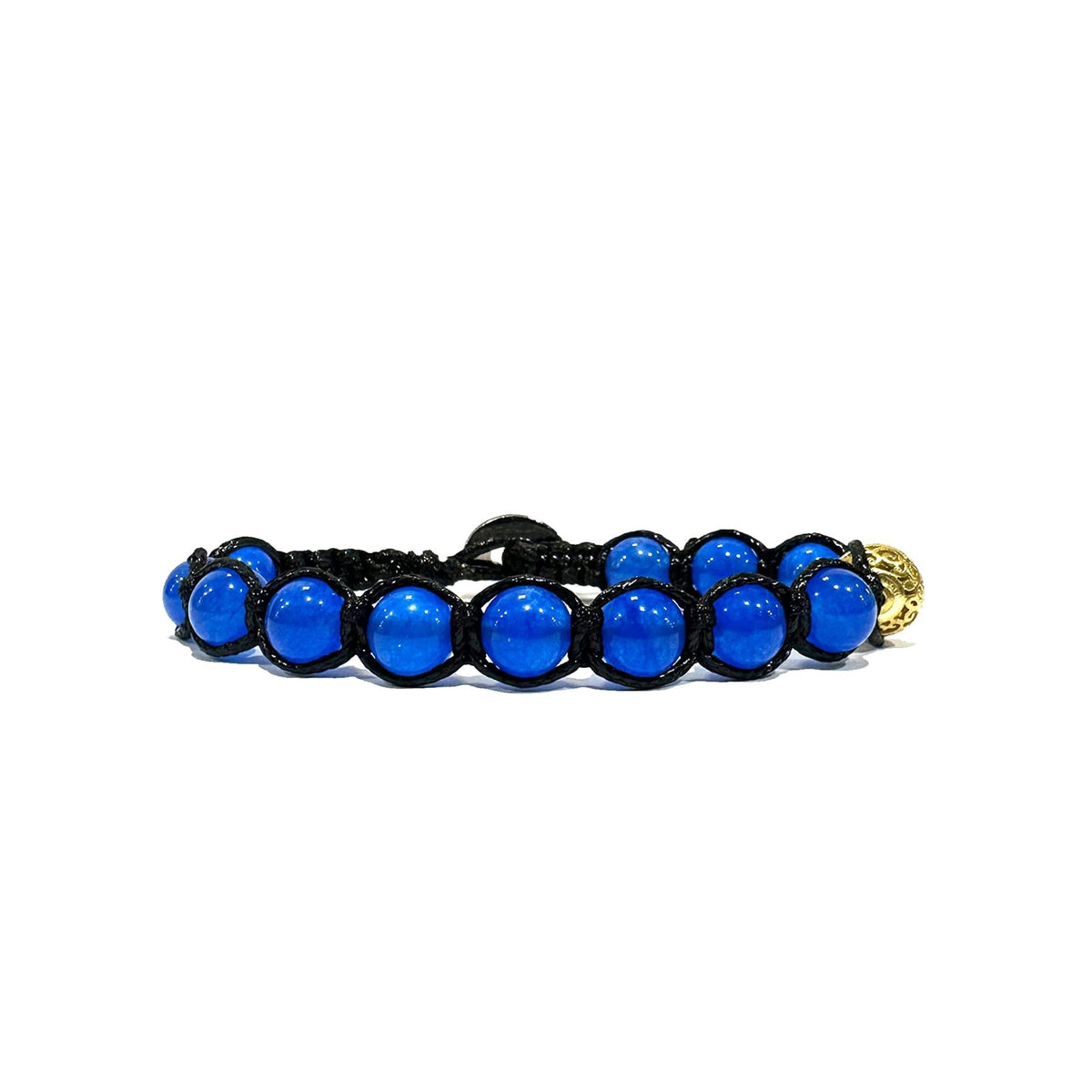 SAMSARA BRACCIALE TIBETANO IN AGATA BLU - Serenità, equilibrio e chiarezza - Clorophilla Shop