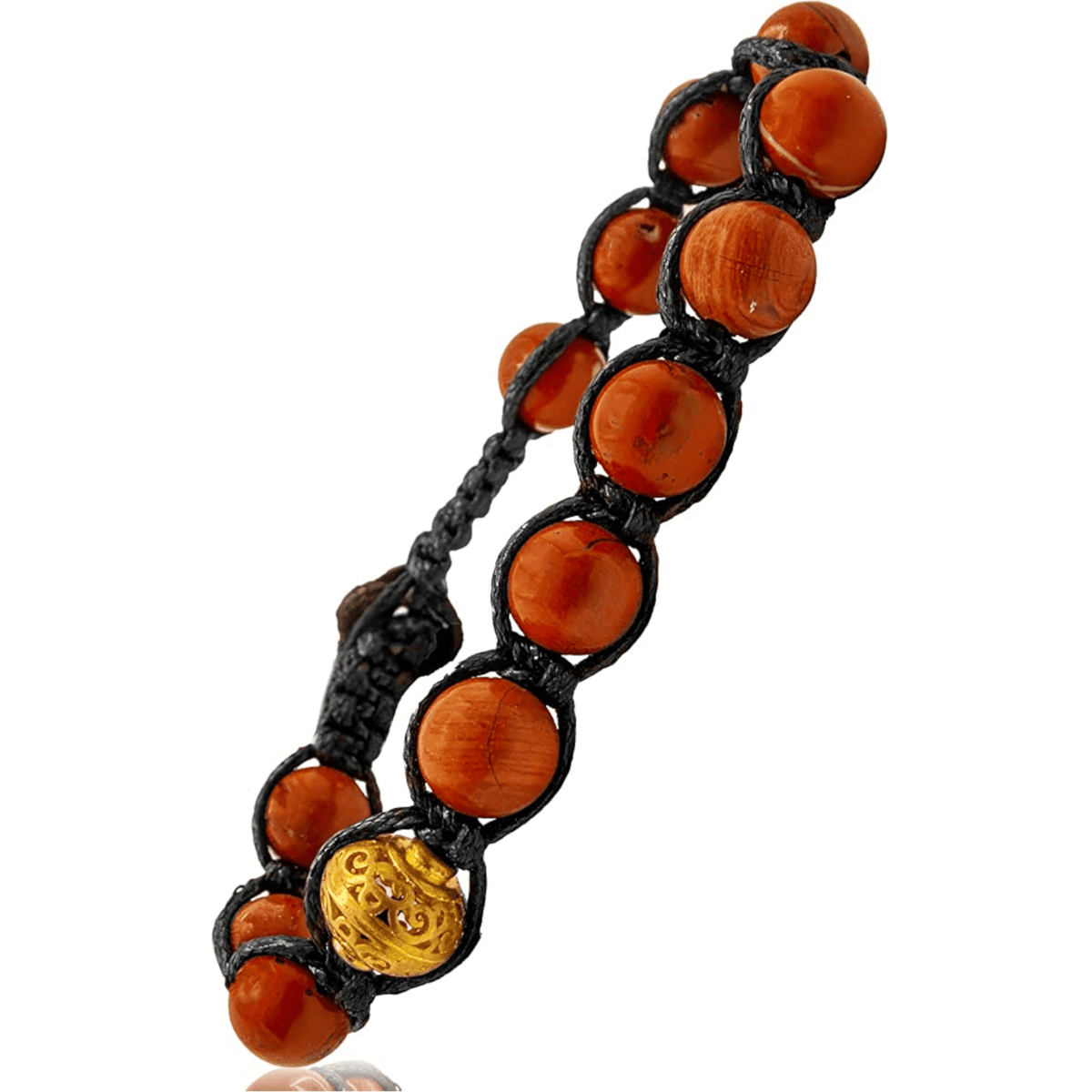 SAMSARA BRACCIALE TIBETANO IN DIASPRO ROSSO - Forza vitale, stabilità e determinazione - Clorophilla Shop