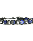 SAMSARA BRACCIALE TIBETANO IN LAPISLAZZULI E ARGENTO 925 - Saggezza, verità e intuizione - Clorophilla Shop
