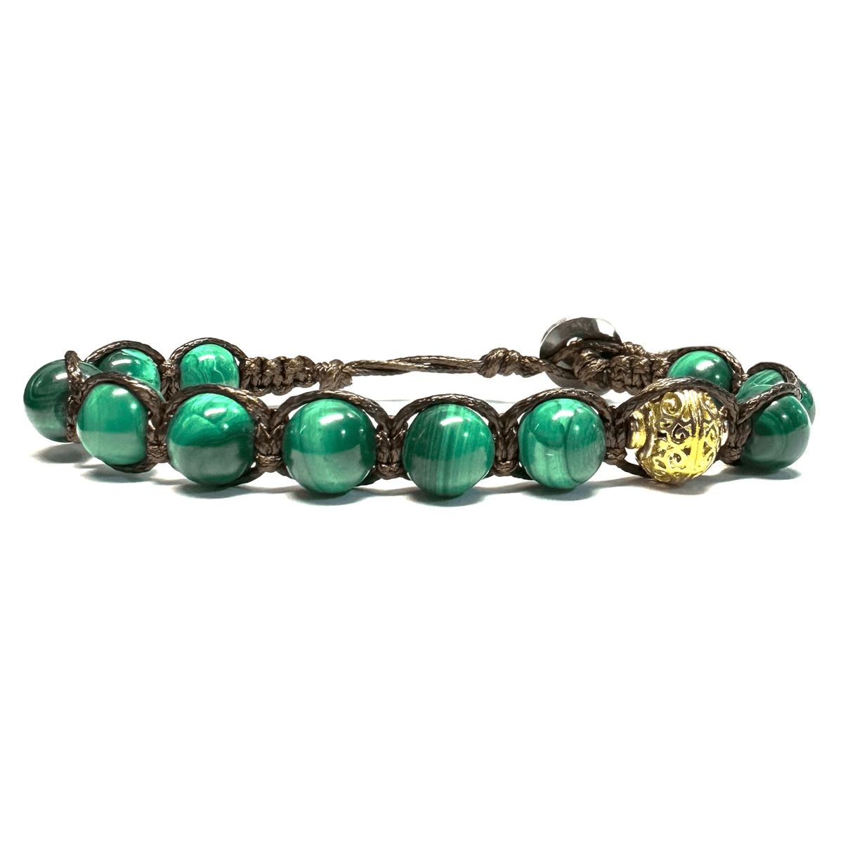 SAMSARA BRACCIALE TIBETANO IN MALACHITE - Trasformazione, guarigione e protezione - Clorophilla Shop