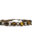 SAMSARA BRACCIALE TIBETANO IN OCCHIO DI TIGRE E ARGENTO 925 - Coraggio, determinazione e protezione - Clorophilla Shop