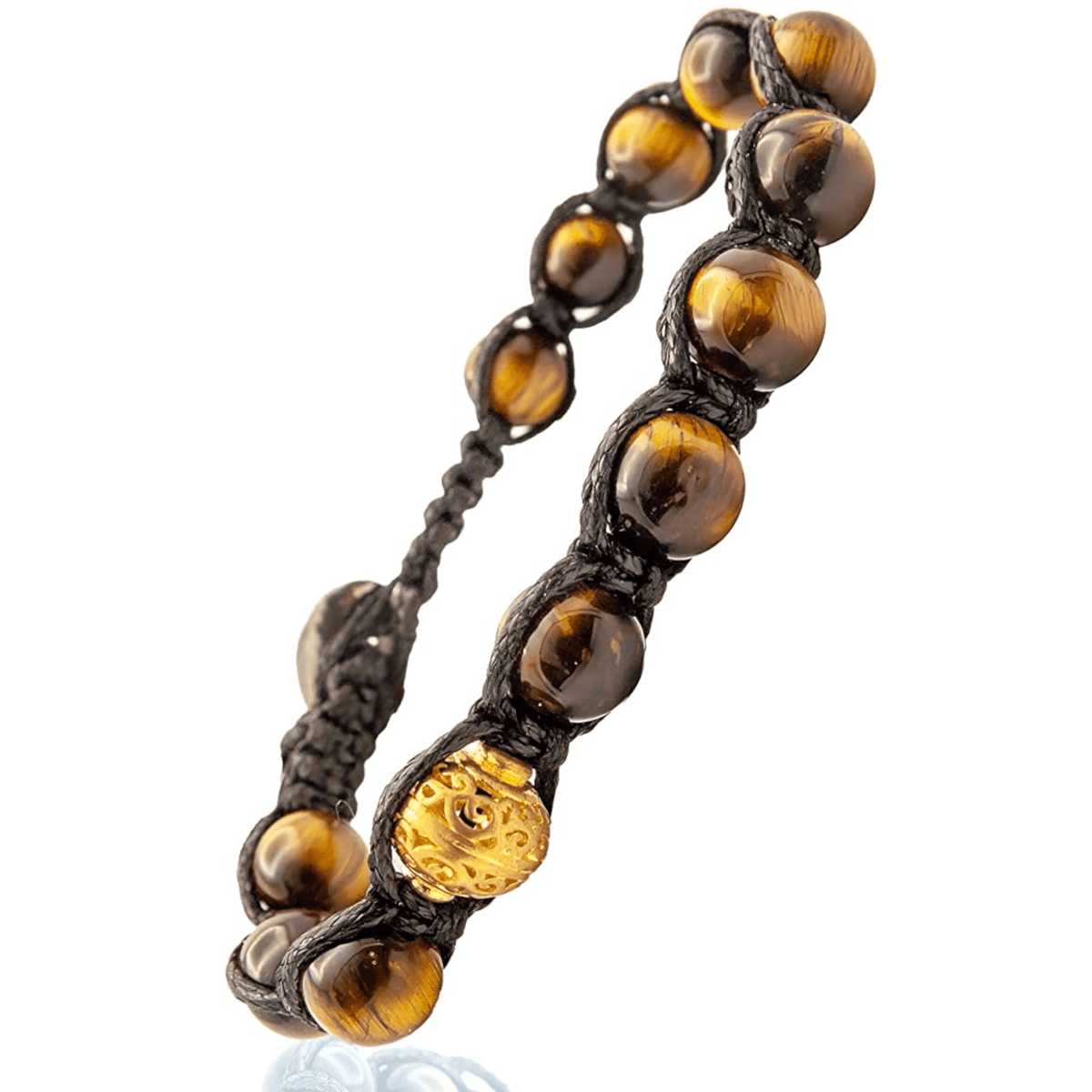 SAMSARA BRACCIALE TIBETANO IN OCCHIO DI TIGRE - Forza, coraggio e determinazione - Clorophilla Shop