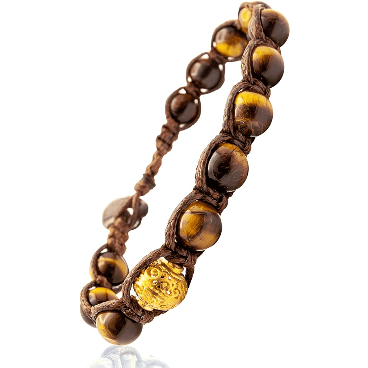 SAMSARA BRACCIALE TIBETANO IN OCCHIO DI TIGRE - Forza, coraggio e determinazione - Clorophilla Shop