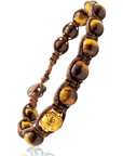 SAMSARA BRACCIALE TIBETANO IN OCCHIO DI TIGRE - Forza, coraggio e determinazione - Clorophilla Shop