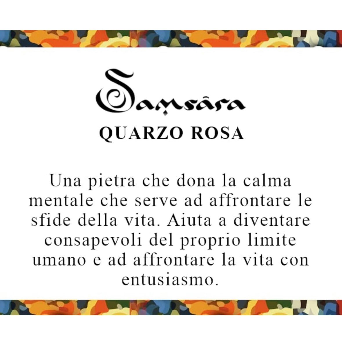 Samsara Cavigliera tibetana Shamballa con pietre - QUARZO ROSA FILO ROSA - Clorophilla Shop