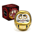 SAMSARA - DARUMA Bambolina Amuleto Portafortuna Giapponese Originale in Porcellana - ORO - Clorophilla Shop