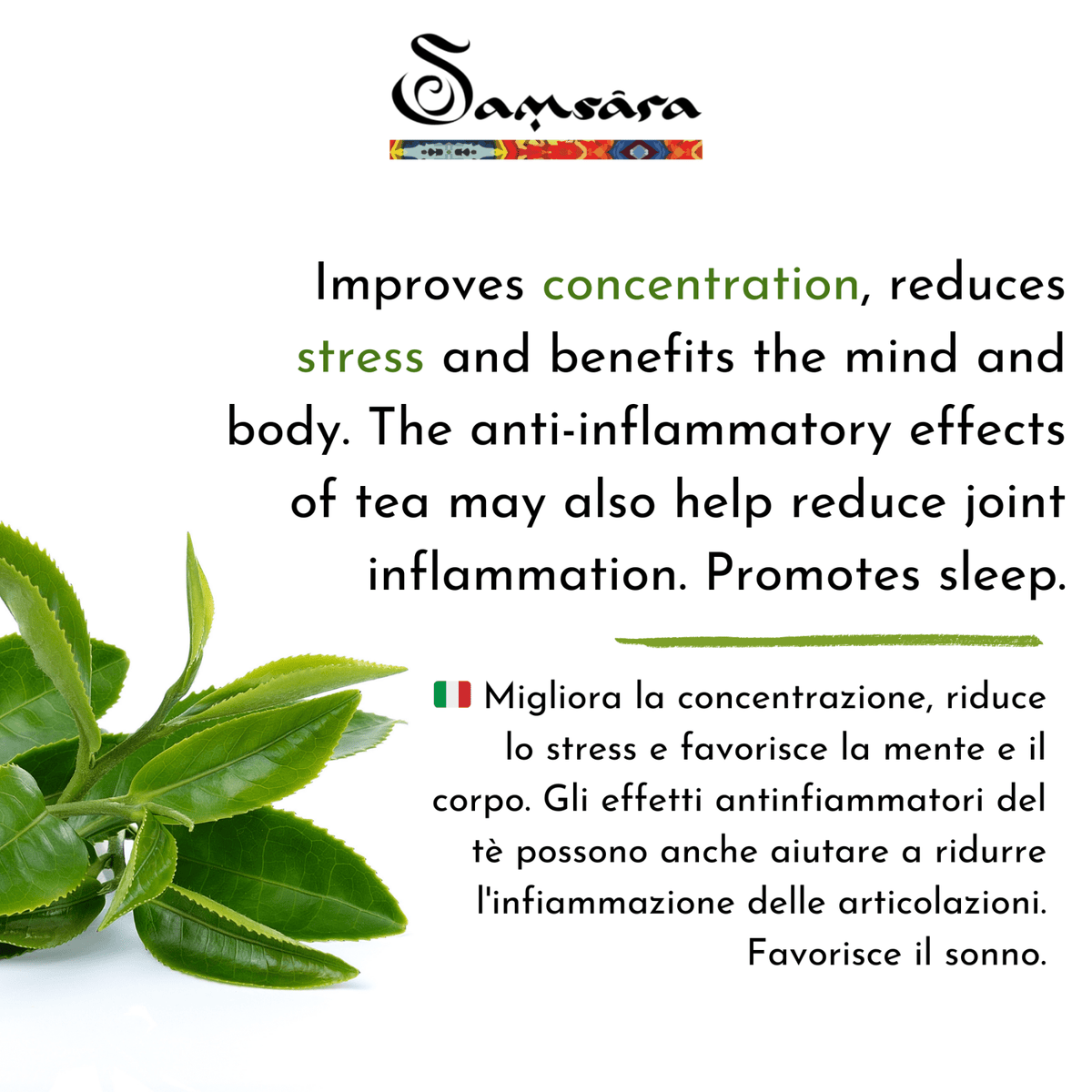 SAMSARA - Incenso in Polvere Naturale 100% - TÈ E AGARWOOD - Clorophilla Shop