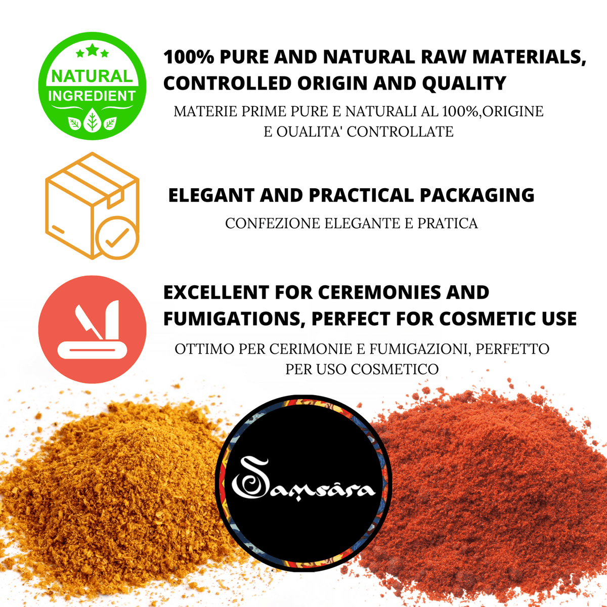 SAMSARA - Incenso in Polvere Naturale 100% - YAGRA - Clorophilla Shop