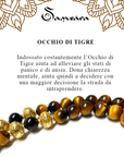SAMSARA MALA IN OCCHIO DI TIGRE E ONICE NERO - Protezione, sicurezza e forza interiore - Clorophilla Shop