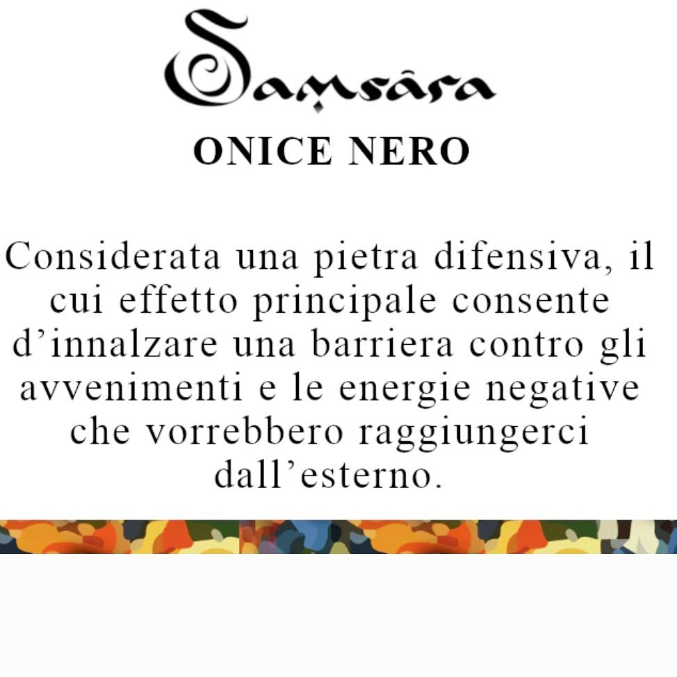 SAMSARA MALA IN ONICE NERO - Scudo energetico, sicurezza e radicamento - Clorophilla Shop