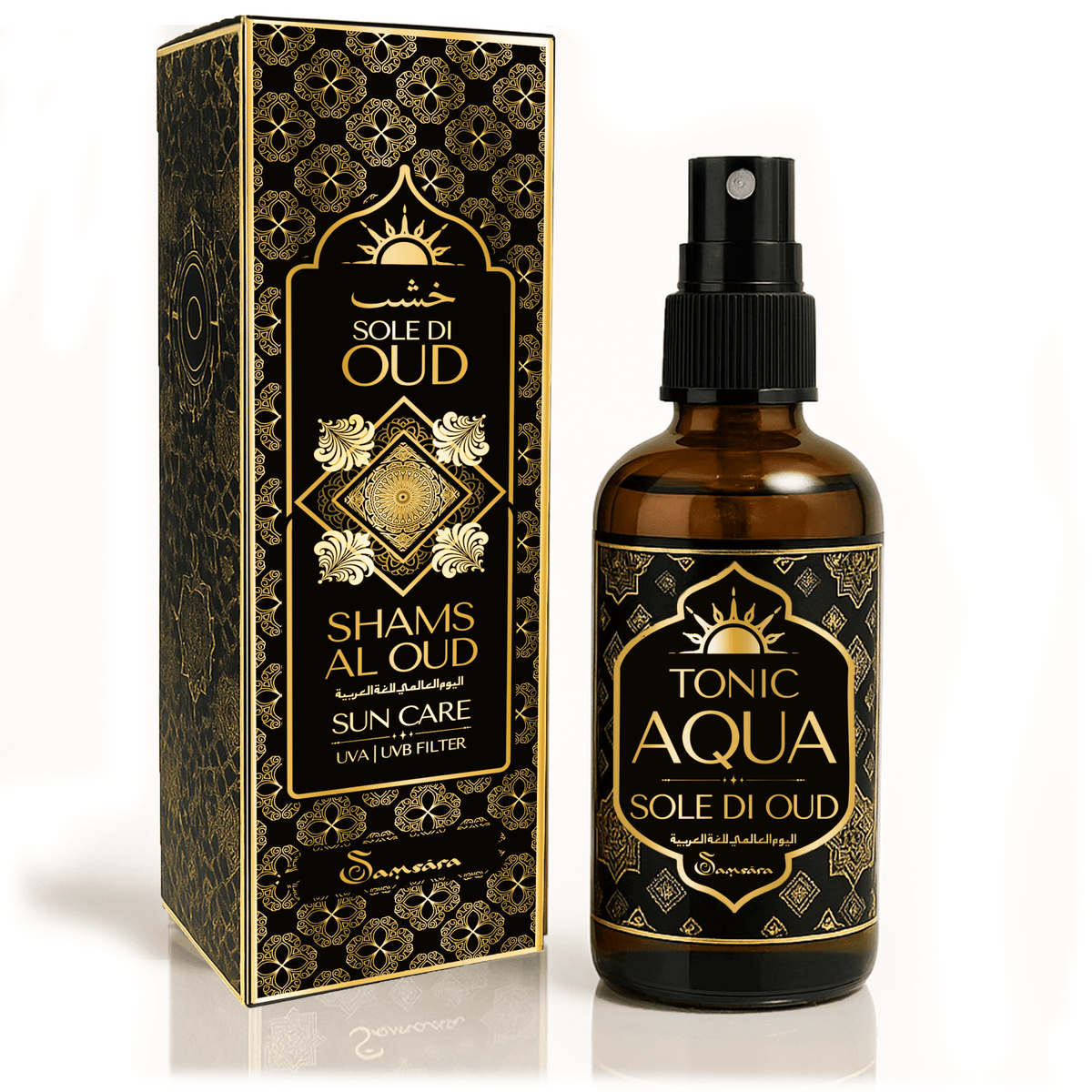 SAMSARA Sole di Oud - AQUA TONIC profuma, nutre e rinfresca | profumo arabo - 100ml - Clorophilla Shop