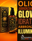 SAMSARA Sole di Oud - olio ABBRONZANTE solare effetto GLOW, protegge e nutre | illuminante dorato - 100ml - Clorophilla Shop