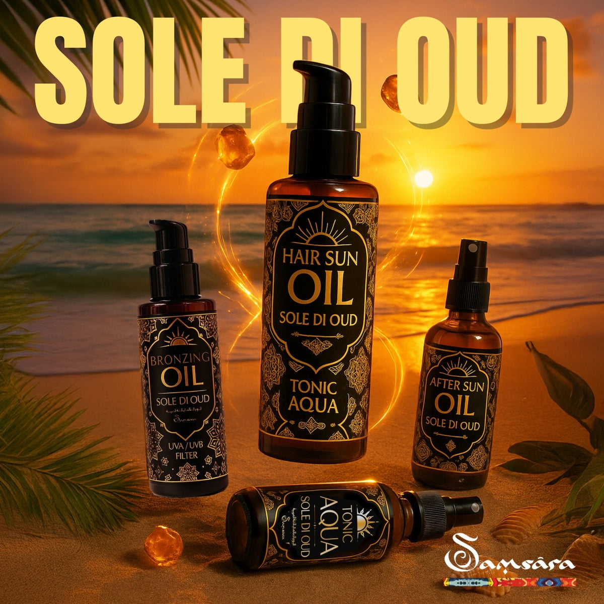 SAMSARA Sole di Oud - olio Capelli solare, protegge e nutre | Anticrespo - 100ml - Clorophilla Shop