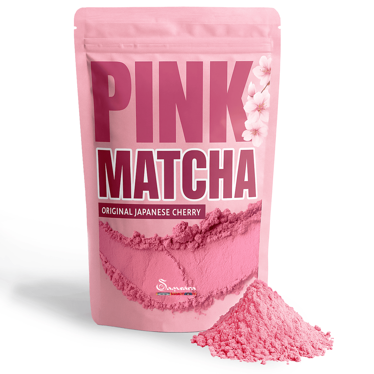 SAMSARA Tè Matcha ROSA -  Cherry powder 100% Bio | Migliora la pelle e l'Umore - MADE IN JAPAN 30g - Clorophilla Shop