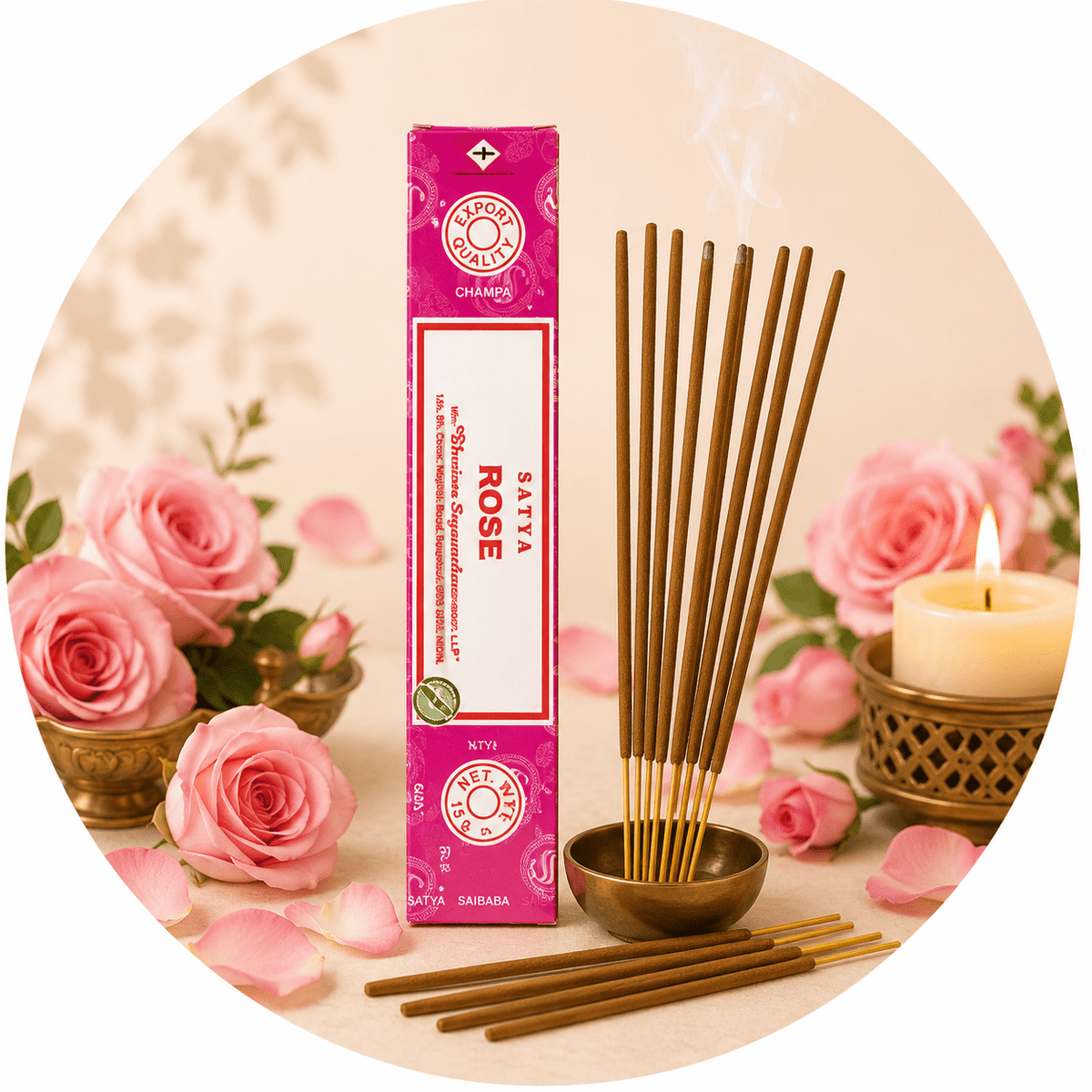SATYA INCENSO IN BASTONCINI - Rosa - Clorophilla Shop