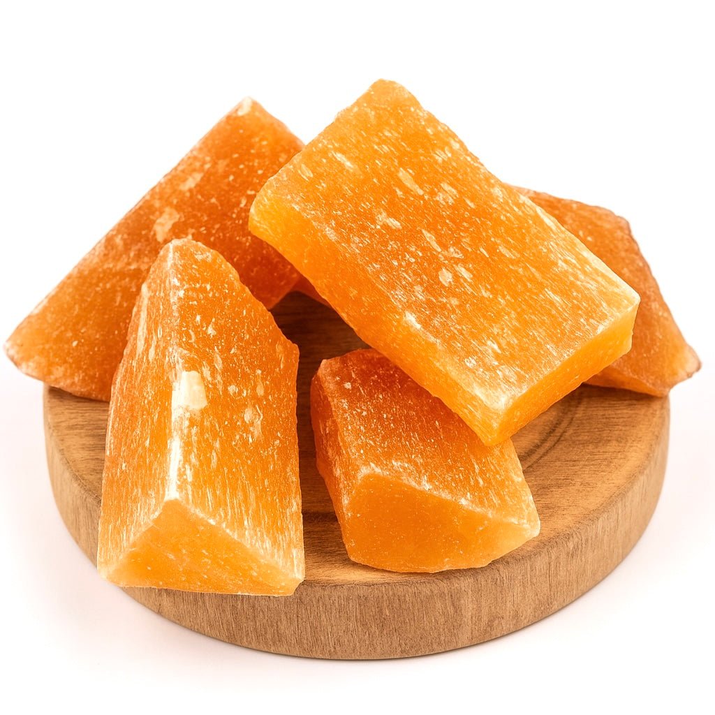 SELENITE ARANCIONE GREZZA - Rigenerazione e chiarezza mentale - Clorophilla Shop